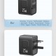 USAMS φορτιστής/αντάπτορας πρίζας CC309, USB & 2x USB-C, universal, 25W, μαύρος
