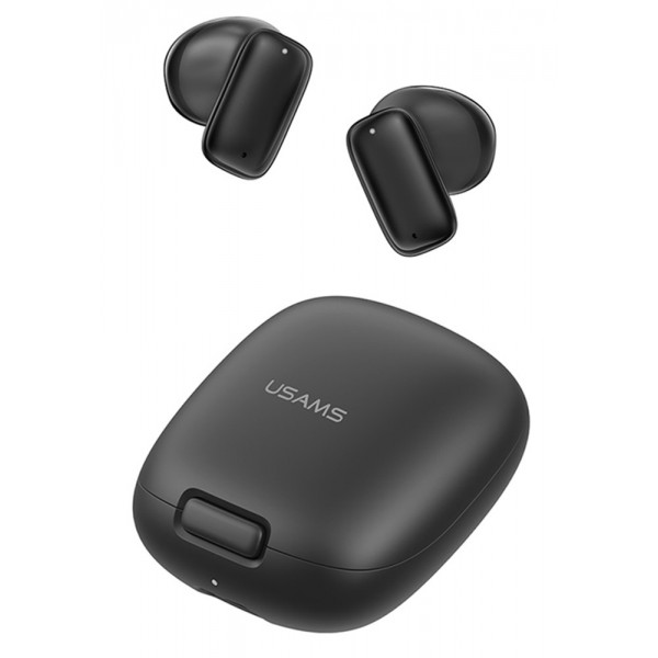 USAMS earphones με θήκη φόρτισης ID25, TWS, Φ13mm, 30/230mAh, μαύρα - Ακουστικά - Bluetooth