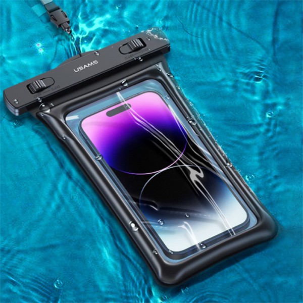 USAMS αδιάβροχη θήκη smartphone US-YD011, έως 7", IPX8, λευκή - USAMS