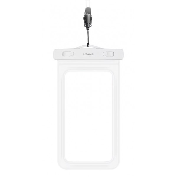 USAMS αδιάβροχη θήκη smartphone US-YD011, έως 7", IPX8, λευκή - USAMS