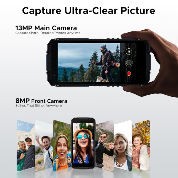 DOOGEE smartphone Fire 3, 5.5", 3/64GB, 8350mAh, IP68/IP69K/MIL-STD-810H, μαύρο