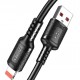 KAKUSIGA καλώδιο Lightning σε USB KSC-984, σιλικόνης, 3Α, 480Mbps, 1m, μαύρο