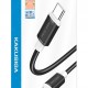 KAKUSIGA καλώδιο USB-C σε USB-C KSC-998, σιλικόνης, 100W, 480Mbps, 1m, μαύρο