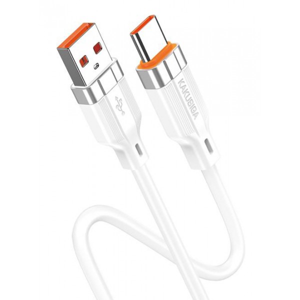 KAKUSIGA καλώδιο USB-C σε USB KSC-995, σιλικόνης, 5A, 480Mbps, 1m, λευκό - KAKUSIGA