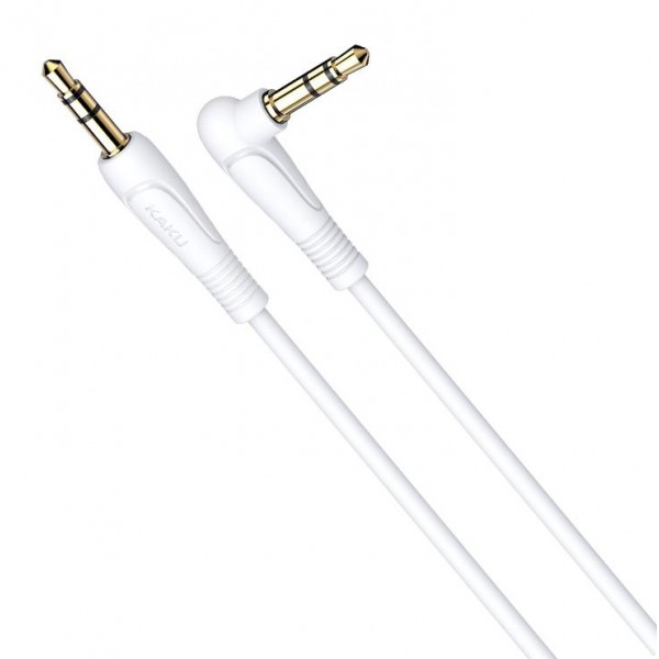 KAKUSIGA καλώδιο ήχου 3.5mm KSC-521, AUX, 90°, HiFi 1m, λευκό - Ήχος