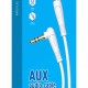 KAKUSIGA καλώδιο ήχου 3.5mm KSC-521, AUX, 90°, HiFi 1m, λευκό