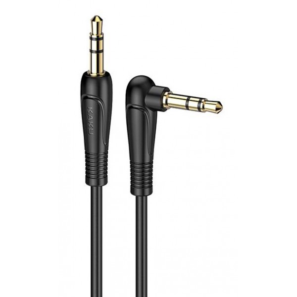 KAKUSIGA καλώδιο ήχου 3.5mm KSC-521, AUX, 90°, HiFi 1m, μαύρο - Ήχος
