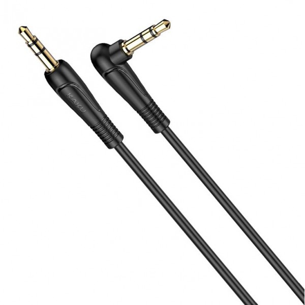 KAKUSIGA καλώδιο ήχου 3.5mm KSC-521, AUX, 90°, HiFi 1m, μαύρο - Ήχος