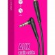KAKUSIGA καλώδιο ήχου 3.5mm KSC-521, AUX, 90°, HiFi 1m, μαύρο