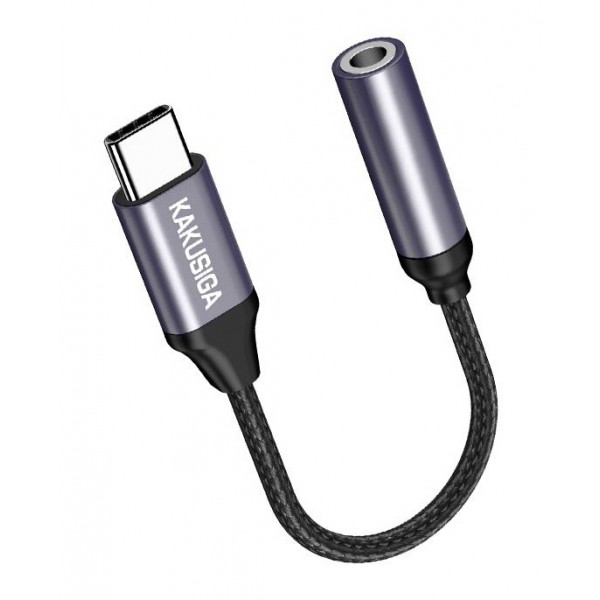 KAKUSIGA αντάπτορας USB-C σε 3.5mm KSC-428, γκρι - KAKUSIGA