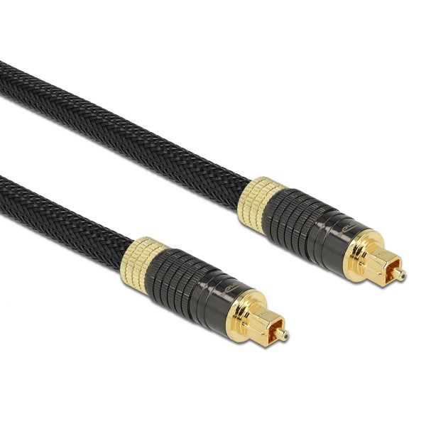 DELOCK καλώδιο ήχου Toslink 86595, gold plated, 5m, μαύρο - Ήχος