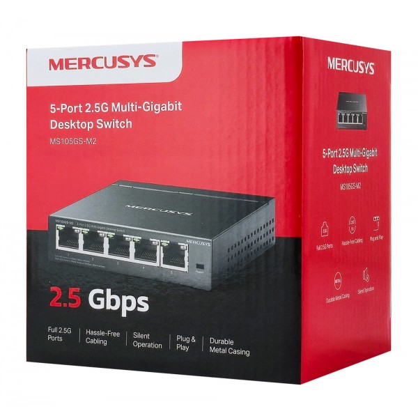 MERCUSYS desktop switch MS105GS-M2, 5x 2.5Gbps θύρες, UN/1.0
