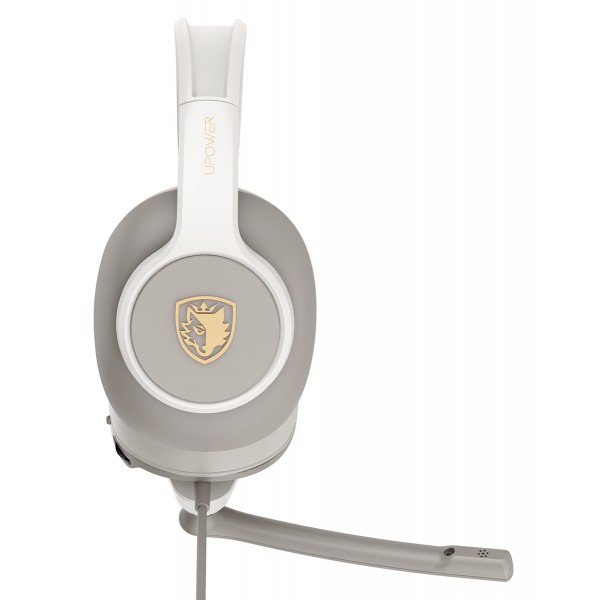 SADES gaming headset UPOWER, 3.5mm σύνδεση, 40mm, γκρι - Ακουστικά για PC