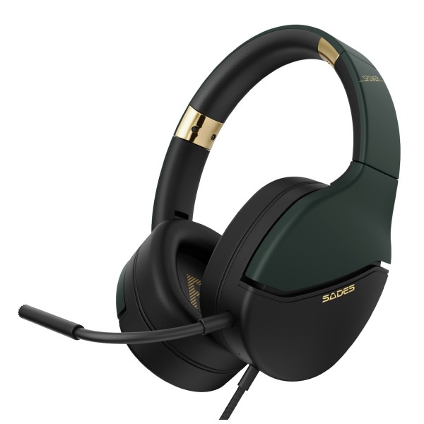SADES gaming headset SPOWER, 3.5mm σύνδεση, 40mm, multi-platform, μαύρο/πράσινο - Sades