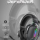 SADES gaming headset Defender, ασύρματα & ενσύρματα, 50mm, 1050mAh, RGB, multi-platform, μαύρο