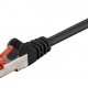 GOOBAY καλώδιο δικτύου 93215, CAT 6 S/FTP, copper, 250MHz, 0.25m, μαύρο