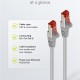 GOOBAY καλώδιο δικτύου 50887, CAT 6 S/FTP, copper, 250MHz, 2m, γκρι
