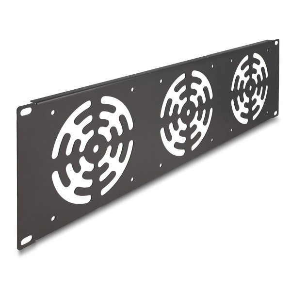 DELOCK κάλυμμα για 3x 120mm ανεμιστήρες 66747 για rack 19"/3U, μεταλλικό, μαύρο - Νέα & Ref PC