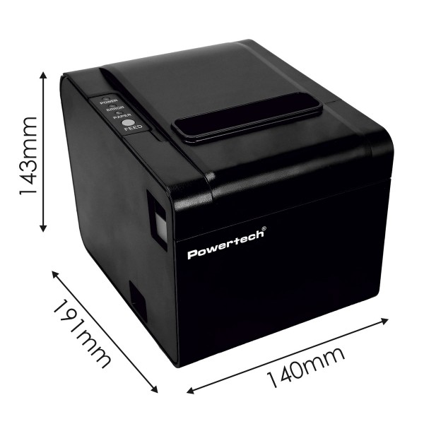 POWERTECH θερμικός εκτυπωτής αποδείξεων PT-1506, USB/Ethernet/Serial, μαύρος