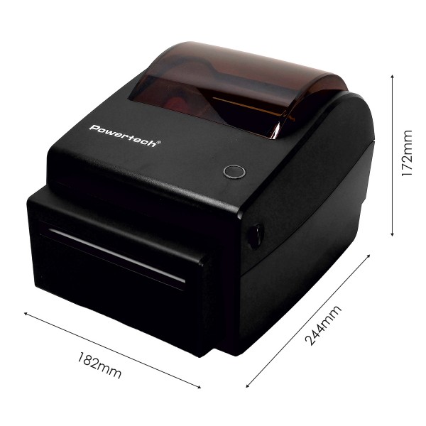 POWERTECH θερμικός εκτυπωτής ετικετών PT-1510, USB/Ethernet/Serial, μαύρος