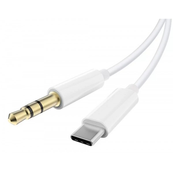 POWERTECH καλώδιο USB-C σε 3.5mm CAB-UC093, 1m, λευκό - USB-C (Type-C)
