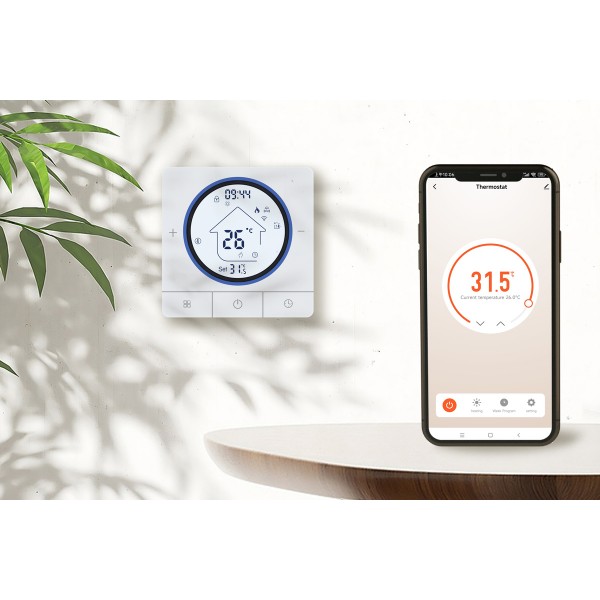 Smart θερμοστάτης αερίου BHT-800WM-GCLW, WiFi, επιτοίχιος, λευκός - Service & Εργαλεία