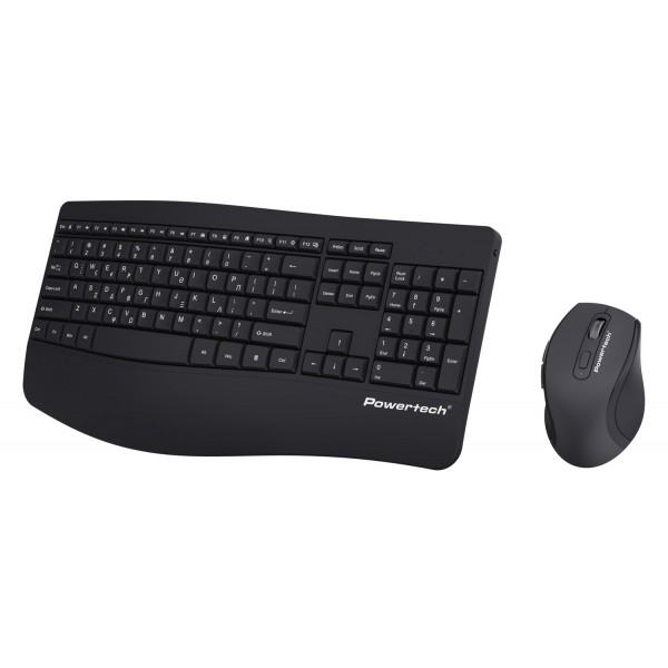 POWERTECH set ποντίκι & πληκτρολόγιο PT-1490, 2.4GHz & Bluetooth, μαύρο - Πληκτρολόγια