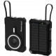 POWERTECH ηλιακό power bank PT-1505 με καλώδιο, 10000mah, magnetic wireless, 35W, μαύρο