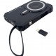 POWERTECH ηλιακό power bank PT-1505 με καλώδιο, 10000mah, magnetic wireless, 35W, μαύρο