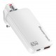 POWERTECH φορτιστής τοίχου PT-1532, EU/UK/CN βύσμα, USB/USB-C, 65W, GaN, λευκός