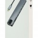 POWERTECH docking station PT-1537, 8 θυρών, USB-C σύνδεση, 100W PD, 1000Mbps, γκρι
