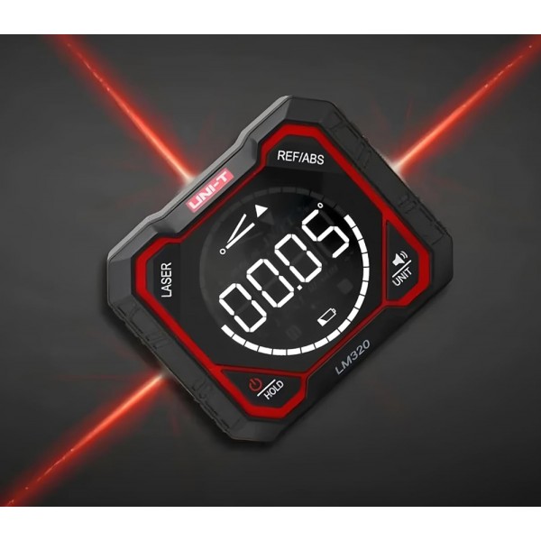 UNI-T ψηφιακό γωνιόμετρο laser LM320E, 4x90°, μαγνητικό σώμα, 1000mAh - Service & Εργαλεία