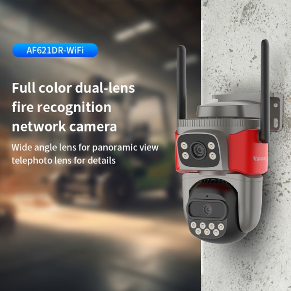 VSTARCAM smart κάμερα AF621DR, dual lens, αναγνώριση φωτιάς & καπνού, 2MP, WiFi, SD, PTZ, IP66 - VSTARCAM