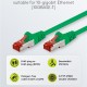 GOOBAY καλώδιο δικτύου 92454, CAT 6 S/FTP, copper, 250MHz, 0.15m, πράσινο
