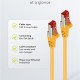 GOOBAY καλώδιο δικτύου 68299, CAT 6 S/FTP, copper, 250MHz, 0.50m, κίτρινο