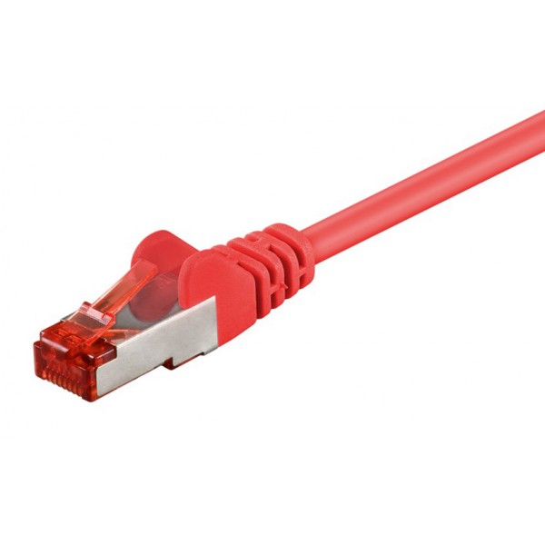 GOOBAY καλώδιο δικτύου 92458, CAT 6 S/FTP, copper, 250MHz, 0.15m, κόκκινο - GOOBAY