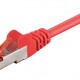 GOOBAY καλώδιο δικτύου 92458, CAT 6 S/FTP, copper, 250MHz, 0.15m, κόκκινο