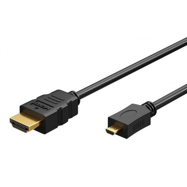 GOOBAY καλώδιο micro HDMI σε HDMI 53781 με Ethernet, 4K/60Hz, 1m, μαύρο - GOOBAY