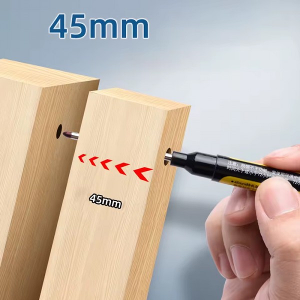 Ανεξίτηλος μαρκαδόρος σημαδέματος TOOL-0098 με μακριά μύτη, 45mm, μαύρος, 2τμχ - Service & Εργαλεία