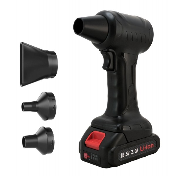 KINZIR ηλεκτρικό air duster AD47, 400W, 10000mAh, μαύρο - Service & Εργαλεία