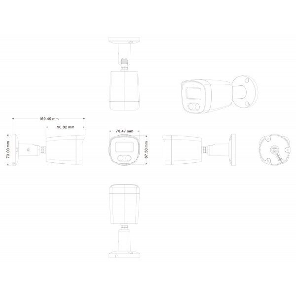 LONGSE IP κάμερα BMSC-2FCV2RC-28PMTF με μικρόφωνο, 2MP, 2.8mm, αδιάβροχη IP67, PoE