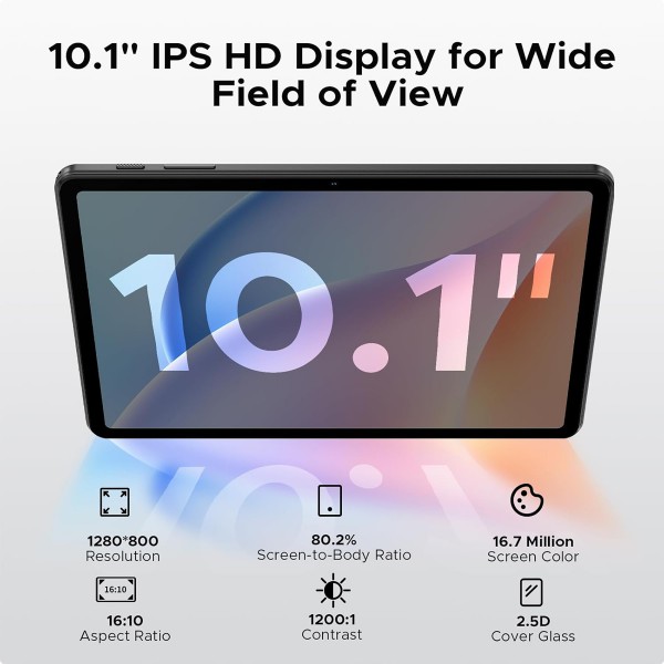 DOOGEE tablet Tab A9, 10.1", 3/64GB, Android 15, 6580mAh, γκρι - Tablet - Parts