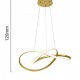 POWERTECH LED φωτιστικό οροφής HLL-0208, 48W, 4000K, Φ50cm x 120cm, χρυσό