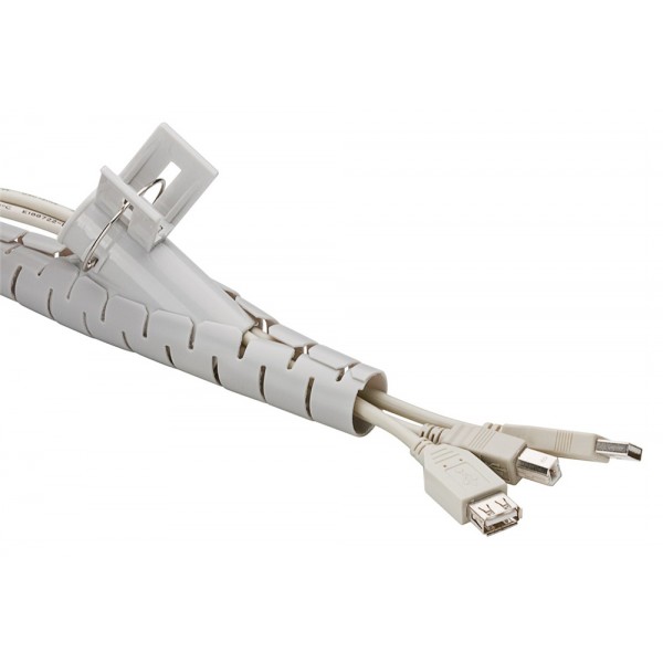 GOOBAY δεματικό καλωδίων 51922, πλαστικό, Φ20mm, 2.5m, γκρι - Τακτοποίηση Καλωδίων