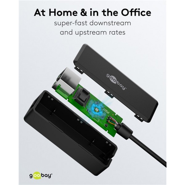 GOOBAY αντάπτορας δικτύου 76579, USB-C, 1000Mbps Ethernet, μαύρος