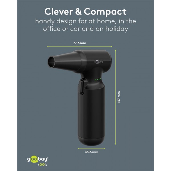 GOOBAY ηλεκτρικό air duster 77830, 100W, 6000mAh, μαύρο