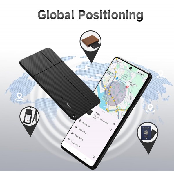 MILI ψηφιακή επαγγελματική κάρτα & tracker MiCard Duo για iOS & Android συσκευές, NFC, Bluetooth, μαύρο