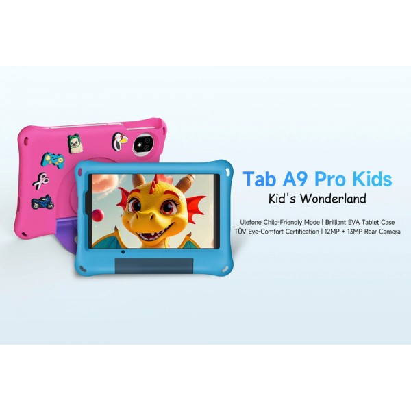 ULEFONE tablet Tab A9 Pro Kids, 8.68", 4/128GB, 4G, Android 15, 5040mAh, μπλε - Tablet - Parts