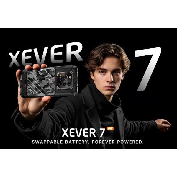 RUGONE smartphone Xever 7, 6.67", 12/512GB, 5G, 5550mAh, IP68/IP69K/MIL-STD-810H, μαύρο - RUGONE