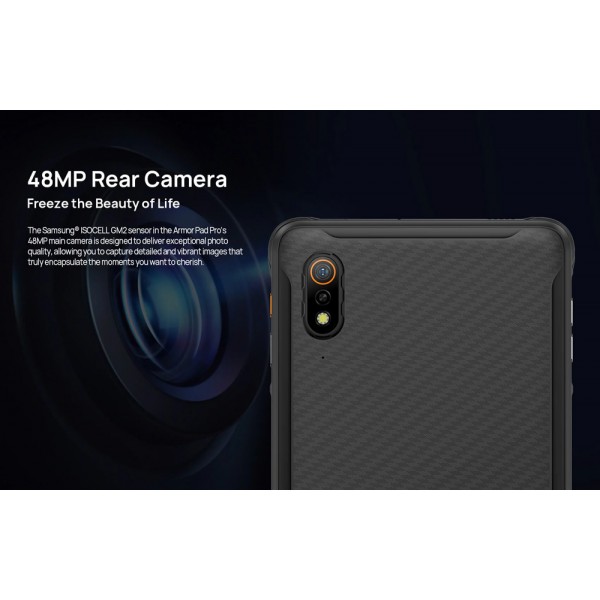 ULEFONE tablet Armor Pad Pro, 8", 8/256GB, 4G, 7650mAh, IP68/IP69K, μαύρο